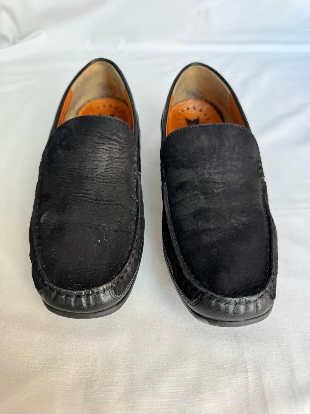 MEPHISTO Baduard Black Suede Leather Slip-On Loafers Shoes Men's 10.5